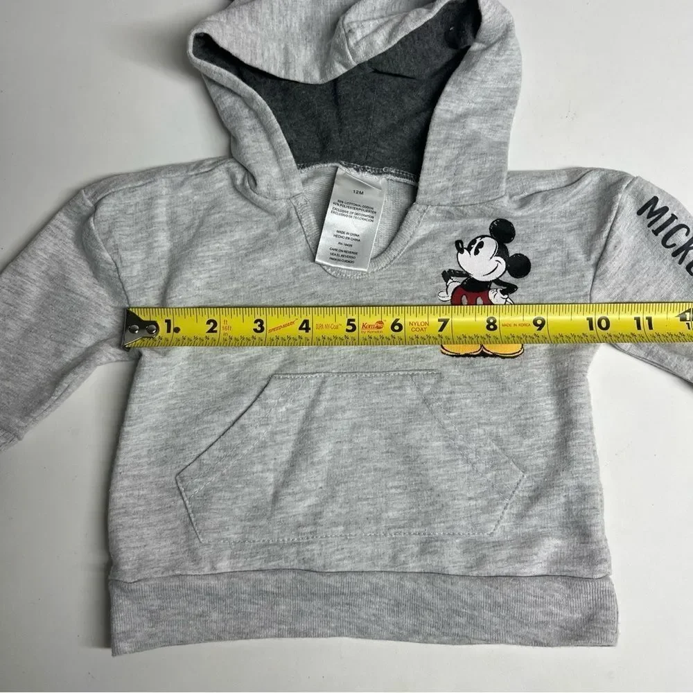 Disney Baby Mickey Mouse  Sweatpants And Hoodie Sweatshirt With Ears Size 12M